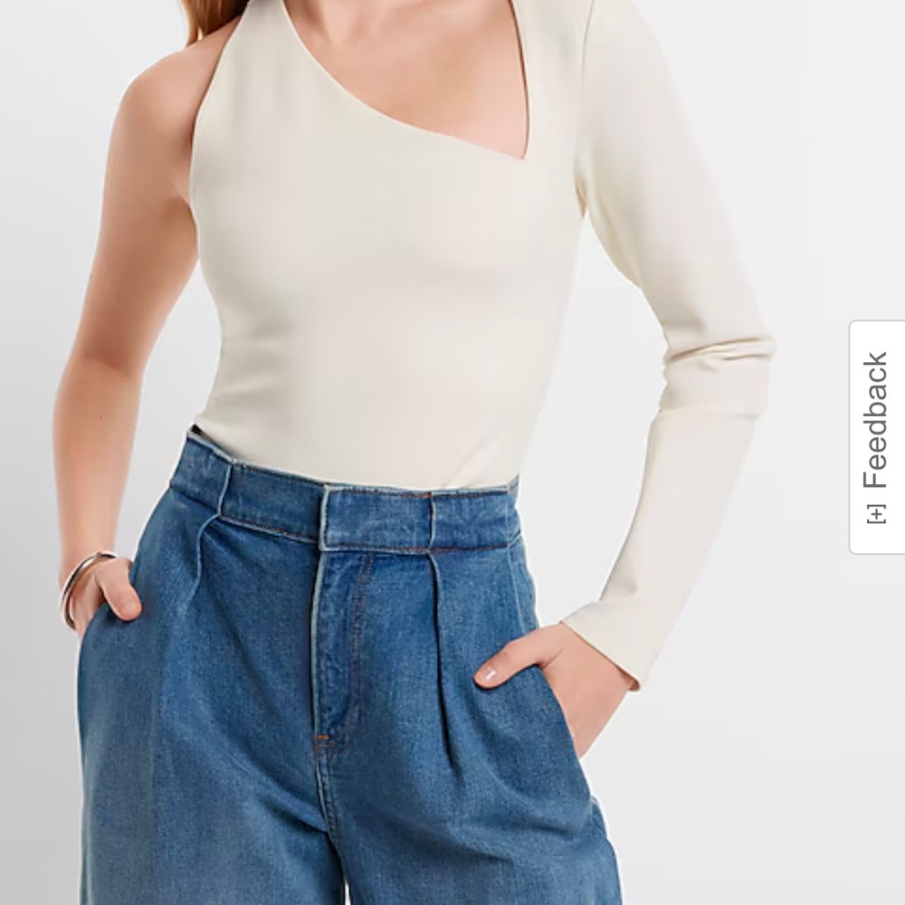 Express Chic One-Shoulder Red Top